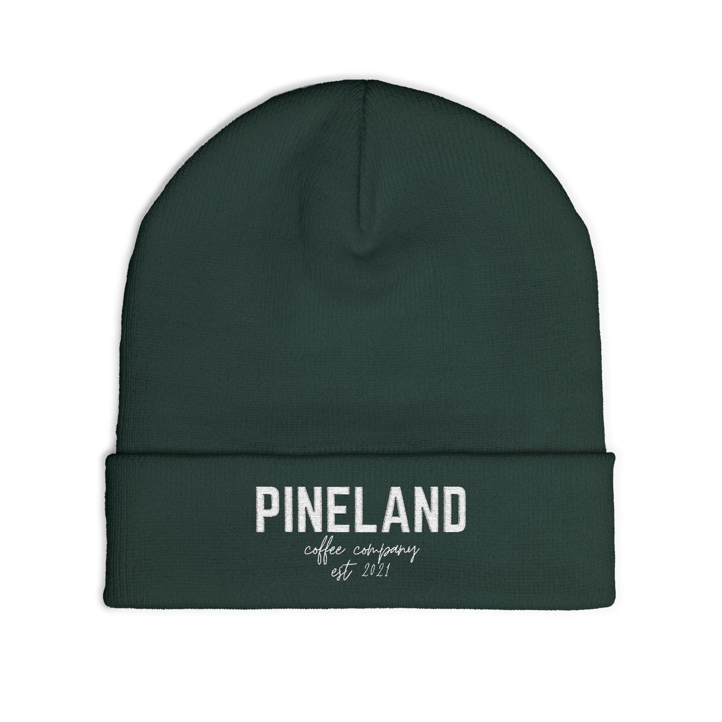 Pineland Embroidered Knit Beanie – Cozy Winter Hat
