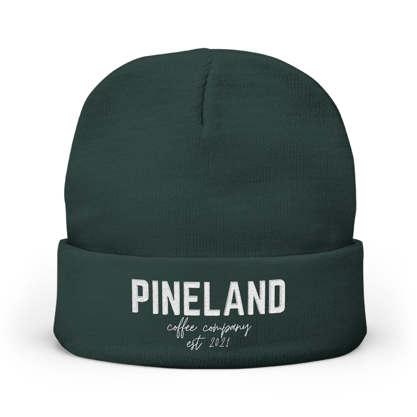 Pineland Embroidered Knit Beanie – Cozy Winter Hat