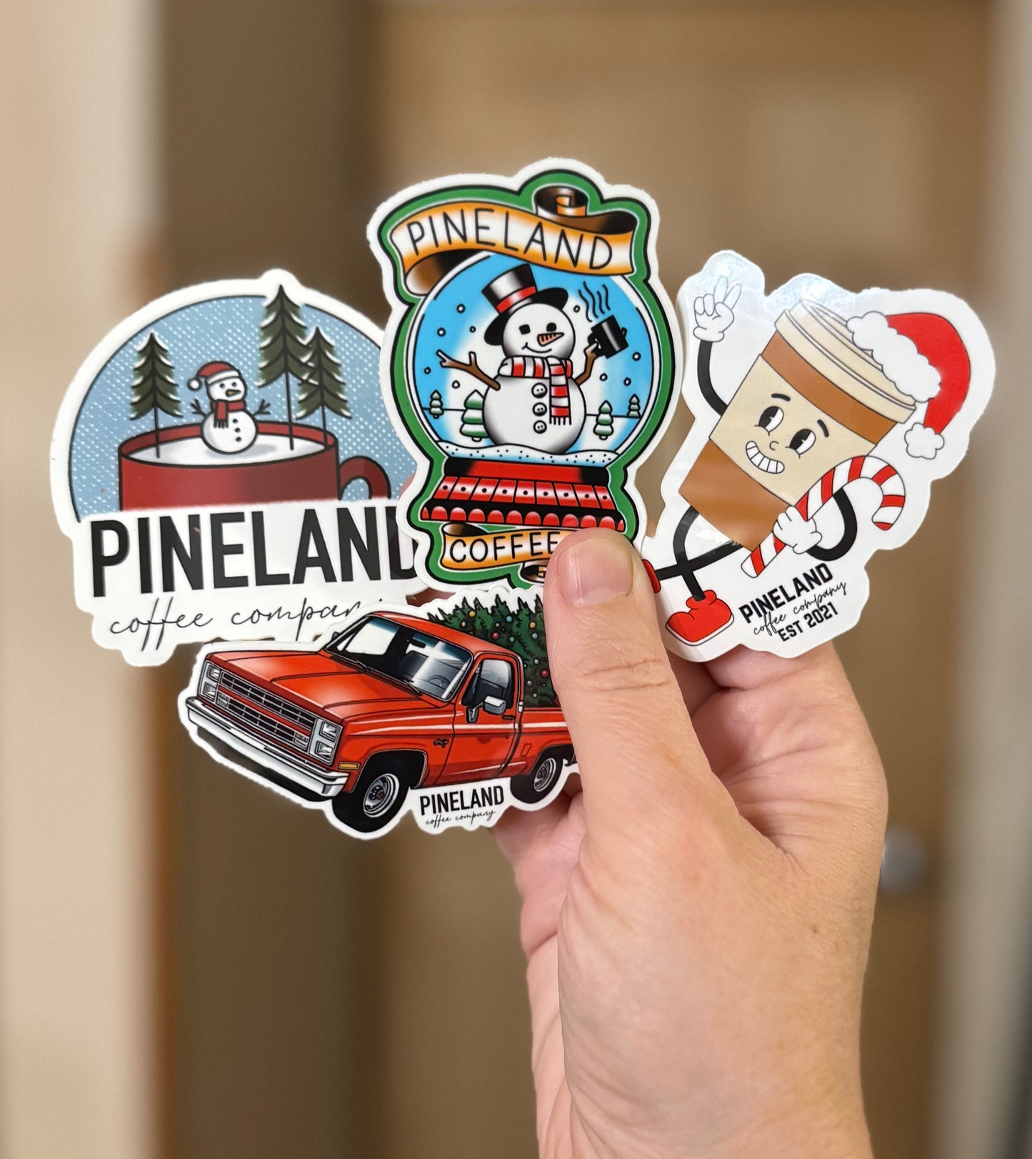 Pineland Holiday Stickers